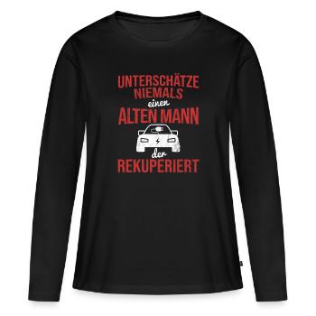 Elektroauto Auto E-Auto - Frauen Premium Bio Langarmshirt - Schwarz - Vorne - Julia (174cm)