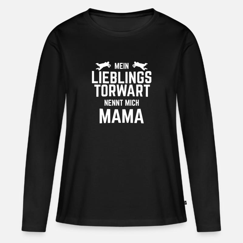 Torwart Geschenkidee - Frauen Premium Bio Langarmshirt - Schwarz