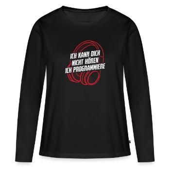 Informatik Informatiker Programmierer - Frauen Premium Bio Langarmshirt - Schwarz - Vorne - Julia (174cm)
