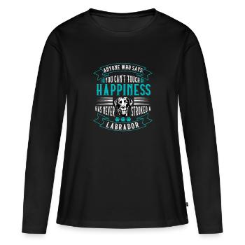 Labrador - T-shirt manches longues Premium bio Femme - noir - Devant - Julia (174cm)