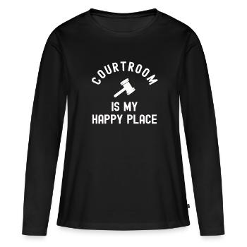 Lawyer Gift Court Law Lawyer Judge Justice - Women's Premium Organic Long Sleeve Shirt - black - Front - Julia (174cm)