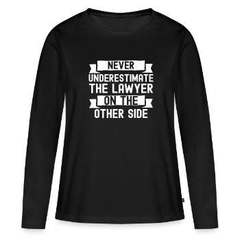 Anwalt Jura Advokat Richter Rechtsanwalt Kanzlei - Frauen Premium Bio Langarmshirt - Schwarz - Vorne - Julia (174cm)