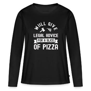 Lawyer Gift Court Law Lawyer Judge Justice - Women's Premium Organic Long Sleeve Shirt - black - Front - Julia (174cm)