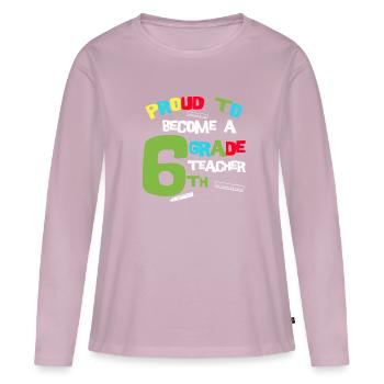 Lehrer Schule Lehrerin 6. Klasse Grundschule - Frauen Premium Bio Langarmshirt - Altrosa - Vorne - Julia (174cm)