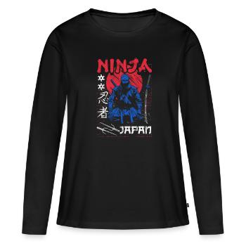 Ninja Geschenk Karate Ninjutsu Judo Samurai Japan - Frauen Premium Bio Langarmshirt - Schwarz - Vorne - Julia (174cm)