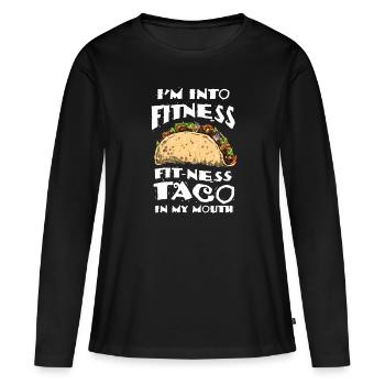 Taco Mardi Torero Salsa Latino Nacho Mexicain - T-shirt manches longues Premium bio Femme - noir - Devant - Julia (174cm)