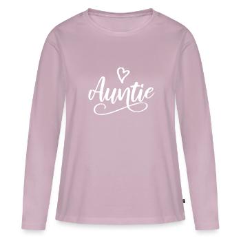 Tante - T-shirt manches longues Premium bio Femme - rose poudré - Devant - Julia (174cm)