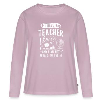 Lehrer Schule Lehrerin 6. Klasse Grundschule - Frauen Premium Bio Langarmshirt - Altrosa - Vorne - Julia (174cm)