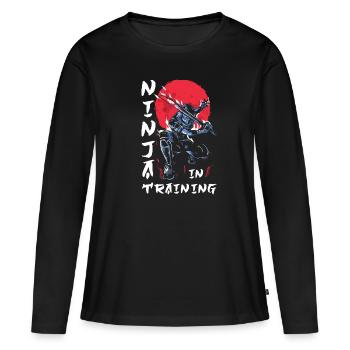 Ninja Geschenk Karate Ninjutsu Judo Samurai Japan - Frauen Premium Bio Langarmshirt - Schwarz - Vorne - Julia (174cm)