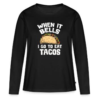 Taco Mardi Torero Salsa Latino Nacho Mexicain - T-shirt manches longues Premium bio Femme - noir - Devant - Julia (174cm)