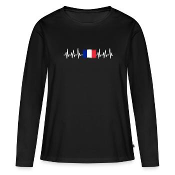 France Gift Paris French French Monaco - Women's Premium Organic Long Sleeve Shirt - black - Front - Julia (174cm)