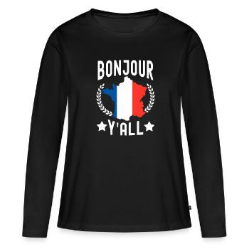 France Gift Paris French French Monaco - Women's Premium Organic Long Sleeve Shirt - black - Front - Julia (174cm)