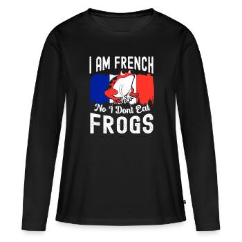 France Gift Paris French French Monaco - Women's Premium Organic Long Sleeve Shirt - black - Front - Julia (174cm)