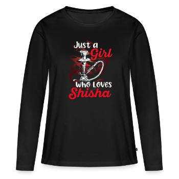 Narguilé - T-shirt manches longues Premium bio Femme - noir - Devant - Julia (174cm)
