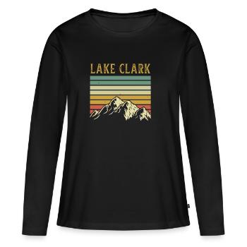 Alaska - T-shirt manches longues Premium bio Femme - noir - Devant - Julia (174cm)