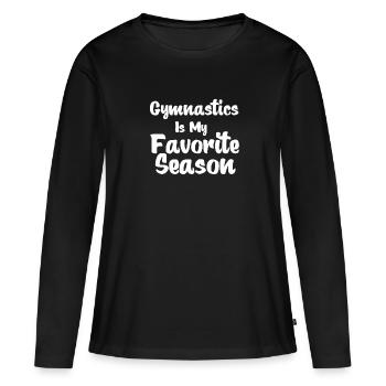 Gymnastique Gymnastique - T-shirt manches longues Premium bio Femme - noir - Devant - Julia (174cm)