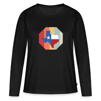 Texas Cadeau Huston Austin Dallas El Paso Rodeo - T-shirt manches longues Premium bio Femme - noir - Devant - Julia (174cm)