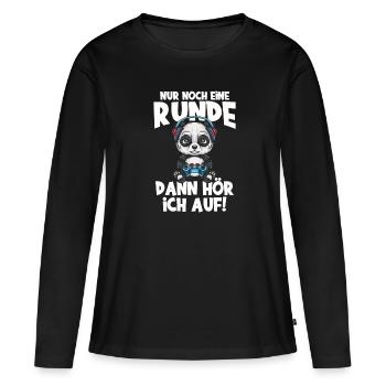 Zocken - Frauen Premium Bio Langarmshirt - Schwarz - Vorne - Julia (174cm)