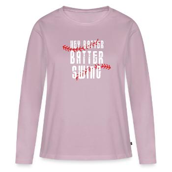 Baseball Sport Baseballspieler Pitcher Catcher USA - Frauen Premium Bio Langarmshirt - Altrosa - Vorne - Julia (174cm)
