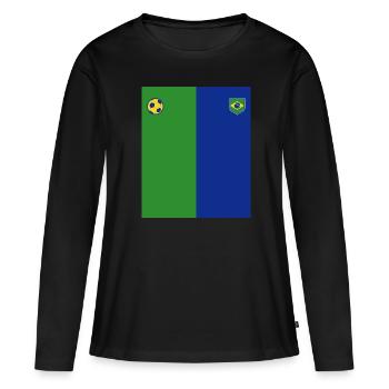 Brazil Brazil shirt Brazilian Rio de Janeirao - Women's Premium Organic Long Sleeve Shirt - black - Front - Julia (174cm)