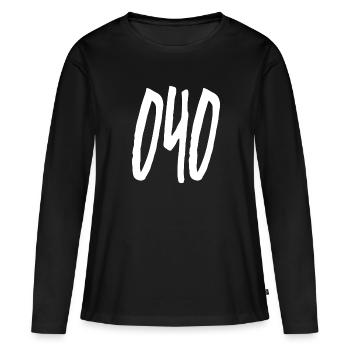 040 Indicatif régional de Hambourg - T-shirt manches longues Premium bio Femme - noir - Devant - Julia (174cm)