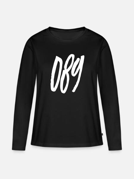 089 Vorwahl München - Frauen Premium Bio Langarmshirt - Schwarz