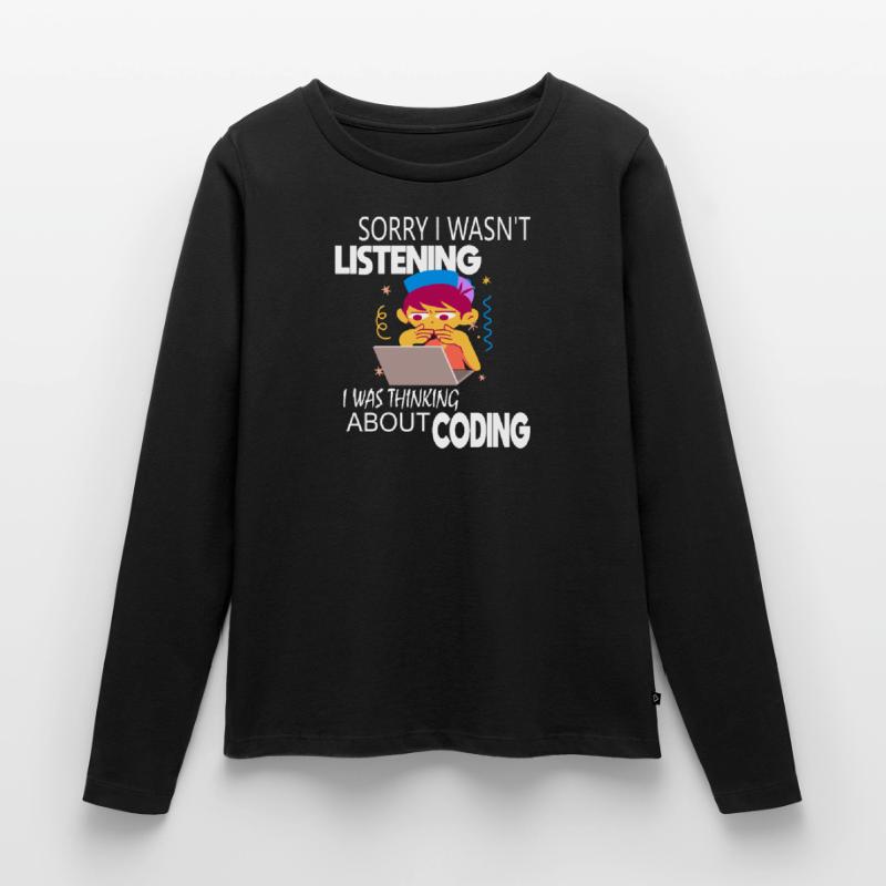 Programmeur codeur de codage T-shirt manches longues Premium bio Femme