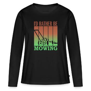 Je préfère tondre - T-shirt manches longues Premium bio Femme - noir - Devant - Julia (174cm)