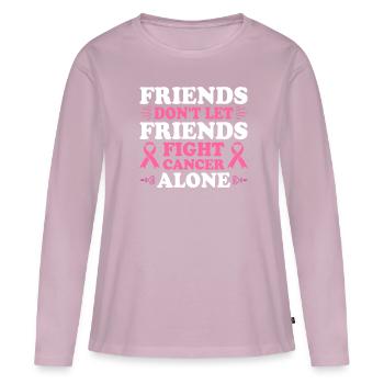 Brustkrebs Krebsbewusstsein Krebs Überlebender - Frauen Premium Bio Langarmshirt - Altrosa - Vorne - Julia (174cm)