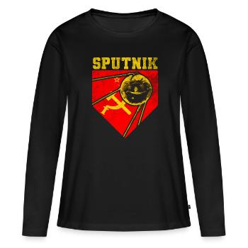 Satellite Spoutnik 1 - T-shirt manches longues Premium bio Femme - noir - Devant - Julia (174cm)