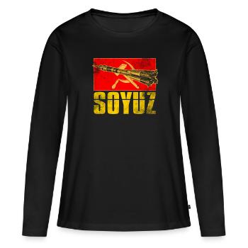 Missile de l’Union soviétique - T-shirt manches longues Premium bio Femme - noir - Devant - Julia (174cm)