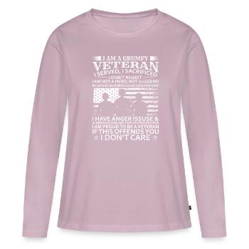 Soldier Bundeswehr Army Veteran Professional Soldier - Women's Premium Organic Long Sleeve Shirt - dusky pink - Front - Julia (174cm)