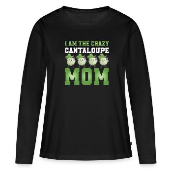 Cantaloupe Melons Mama - Women's Premium Organic Long Sleeve Shirt - black - Front - Julia (174cm)