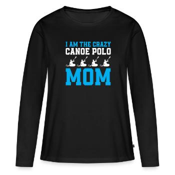 Kanupolo Mama - T-shirt manches longues Premium bio Femme - noir - Devant - Julia (174cm)