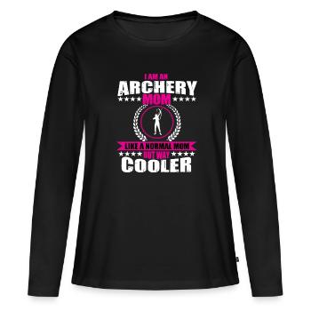 Archery Mom - Women's Premium Organic Long Sleeve Shirt - black - Front - Julia (174cm)