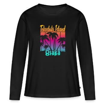 Tokashiki Island Osaka - Frauen Premium Bio Langarmshirt - Schwarz - Vorne - Julia (174cm)