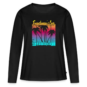 Frenchman's Cove Jamaica - Frauen Premium Bio Langarmshirt - Schwarz - Vorne - Julia (174cm)