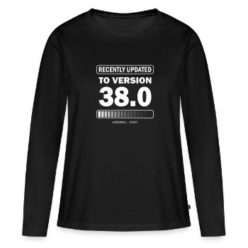 recently updated to version 38 - Gamer Birthday - Women's Premium Organic Long Sleeve Shirt - black - Front - Julia (174cm)