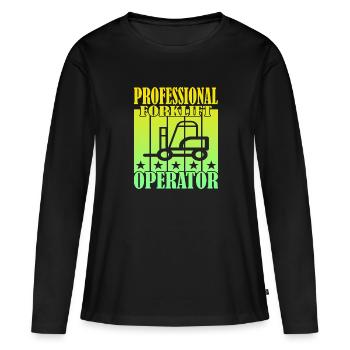 Professional Forklift Operator - Frauen Premium Bio Langarmshirt - Schwarz - Vorne - Julia (174cm)