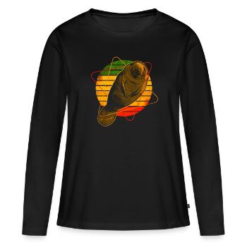 Manatee - Manatee - Women's Premium Organic Long Sleeve Shirt - black - Front - Julia (174cm)