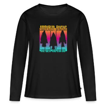 Arrowhead Hunting - Frauen Premium Bio Langarmshirt - Schwarz - Vorne - Julia (174cm)