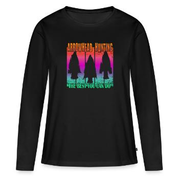 Arrowhead Hunting - Frauen Premium Bio Langarmshirt - Schwarz - Vorne - Julia (174cm)