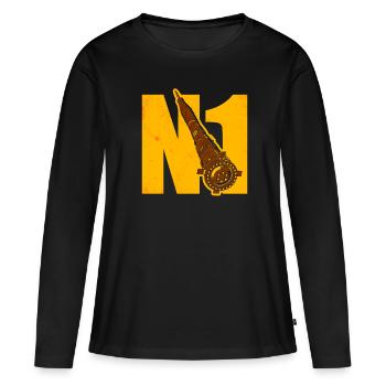 Missile N1 Union soviétique - T-shirt manches longues Premium bio Femme - noir - Devant - Julia (174cm)