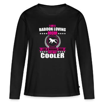 Retro Fährschiff Bekleidung Containerschiff - Frauen Premium Bio Langarmshirt - Schwarz - Vorne - Julia (174cm)