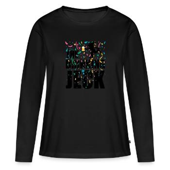 Le Jeck à boire - Carnaval Carnaval Alaaf Helau - T-shirt manches longues Premium bio Femme - noir - Devant - Julia (174cm)
