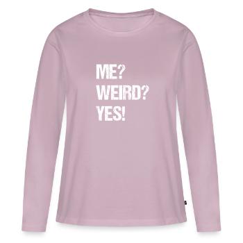 Me? Bizarre? oui! - T-shirt manches longues Premium bio Femme - rose poudré - Devant - Julia (174cm)