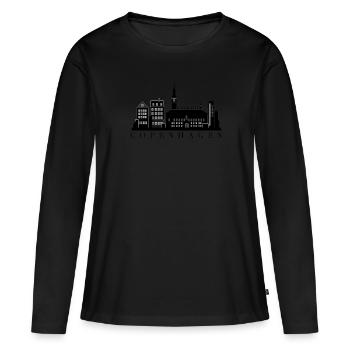 Copenhague - T-shirt manches longues Premium bio Femme - noir - Devant - Julia (174cm)