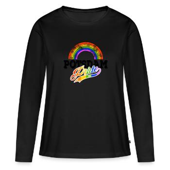 Pride Potsdam - Frauen Premium Bio Langarmshirt - Schwarz - Vorne - Julia (174cm)