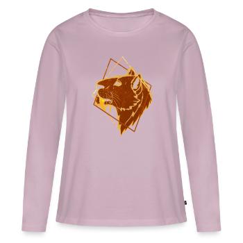 Säbelzahntiger - Frauen Premium Bio Langarmshirt - Altrosa - Vorne - Julia (174cm)