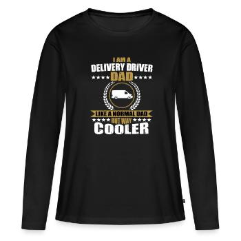 Funny Delivery Driver Dad Father's Day - Women's Premium Organic Long Sleeve Shirt - black - Front - Julia (174cm)